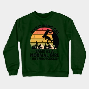 Rock Climbing Girl Crewneck Sweatshirt